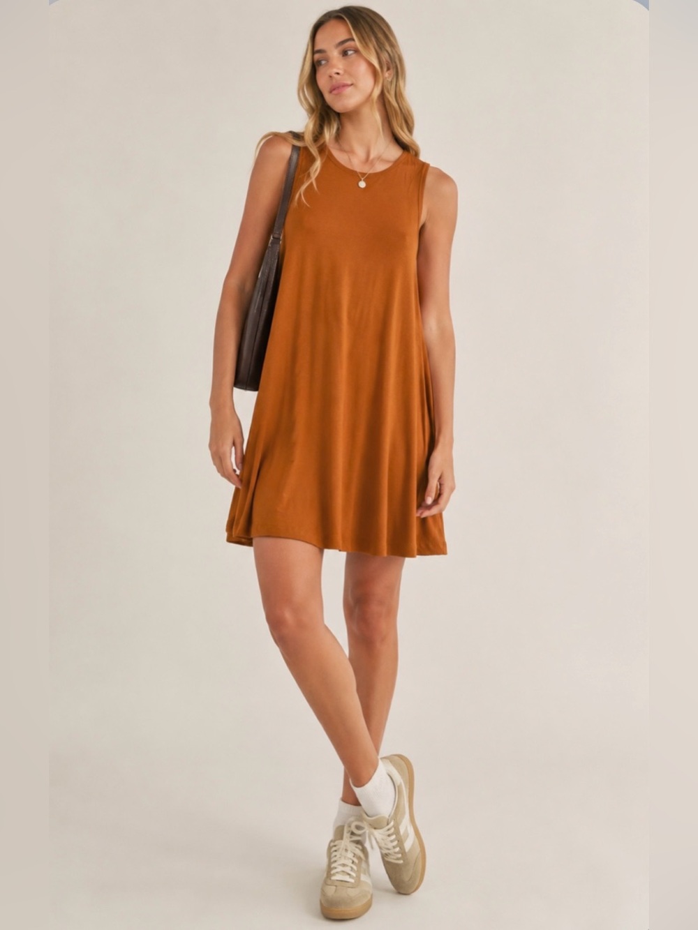 RVCA swing dress. Mustard orange/yellow color. Size med. viscose fabric.